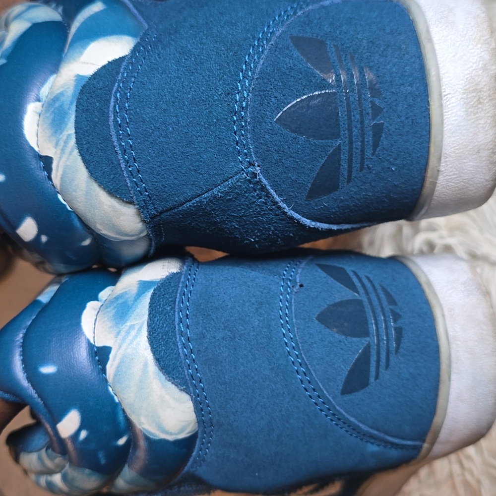 Adidas Amberlight Up high top Wedge sneakers in Trible Blue White Alumi 7.5 - Picture 6 of 12